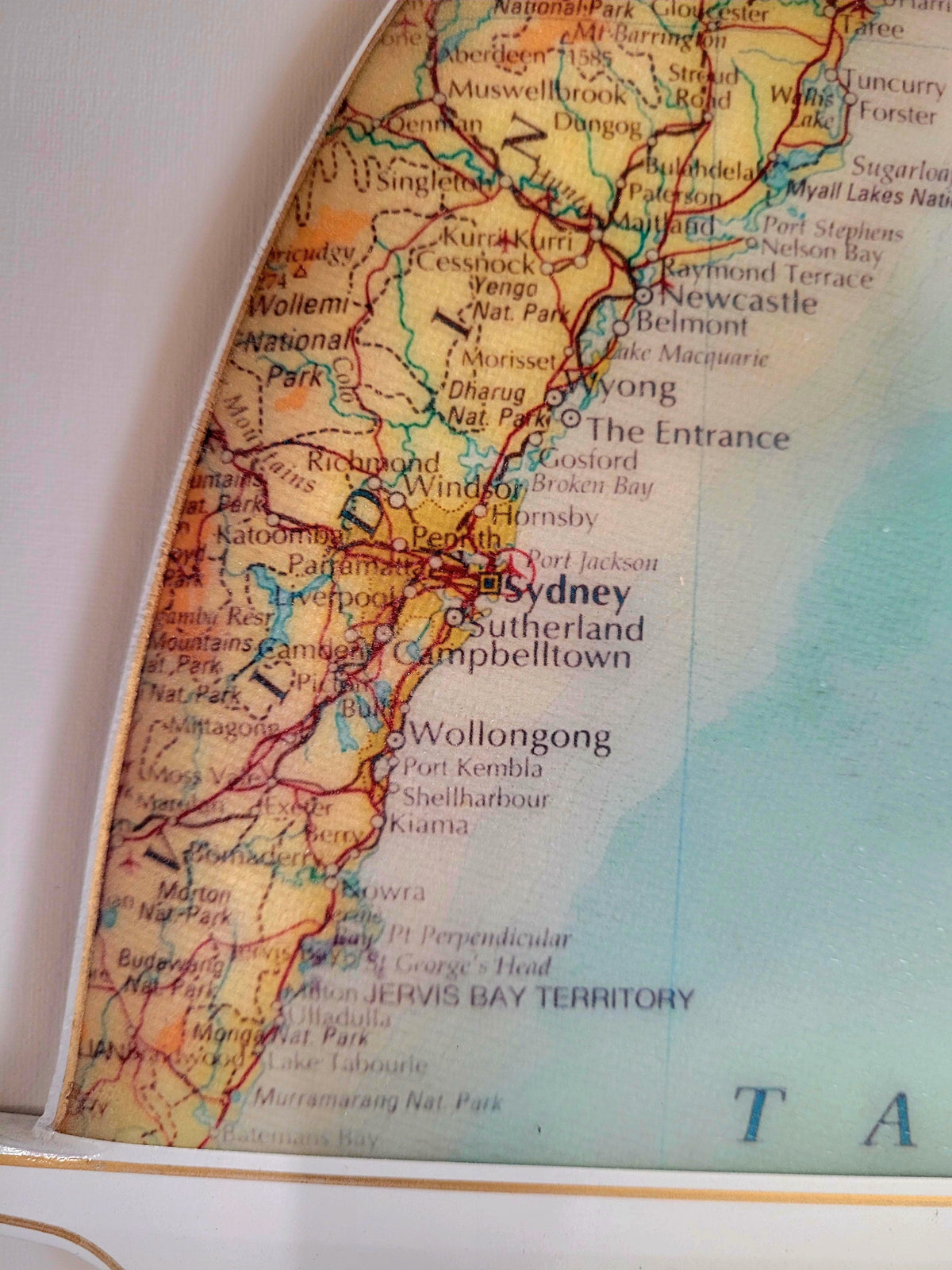New South Wales Wooden Framed Fin Art