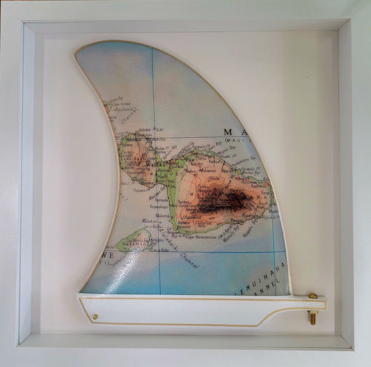 Maui Wooden Framed Fin Art